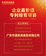 华盛家具集团荣获“2024年度企业高价值专利培育项目”殊荣!